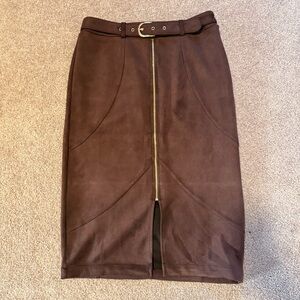 Marc New York brown suede pencil skirt Size Small